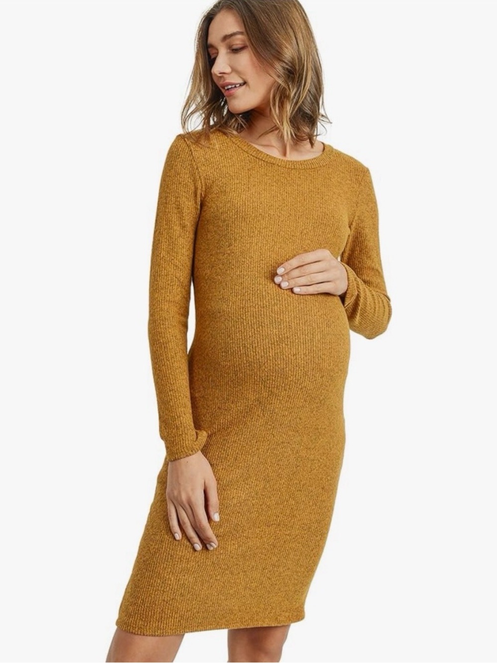 2 x Hello Miz ribbed maternity dresses women’s size Large